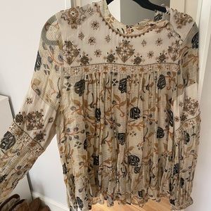 Free People Beaded Blouse